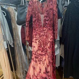 COPY - Fjolla Nila mermaid gown red size 6